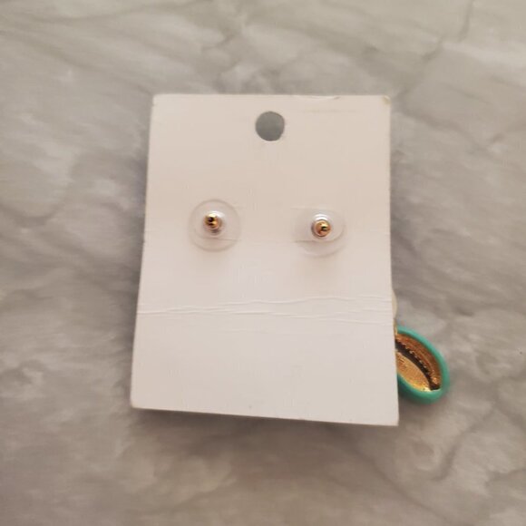 🐚 NEW J.Crew Conch Shell Nautical Beach Enamel Drop Dangle Earrings 🐚 - Picture 2 of 3
